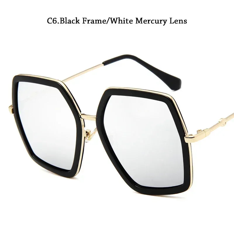 2024 New Oversized Square Sunglasses Women Luxury Brand Designer Vintage Sunglass Fashion Big Frame Sun Glasses UV400
