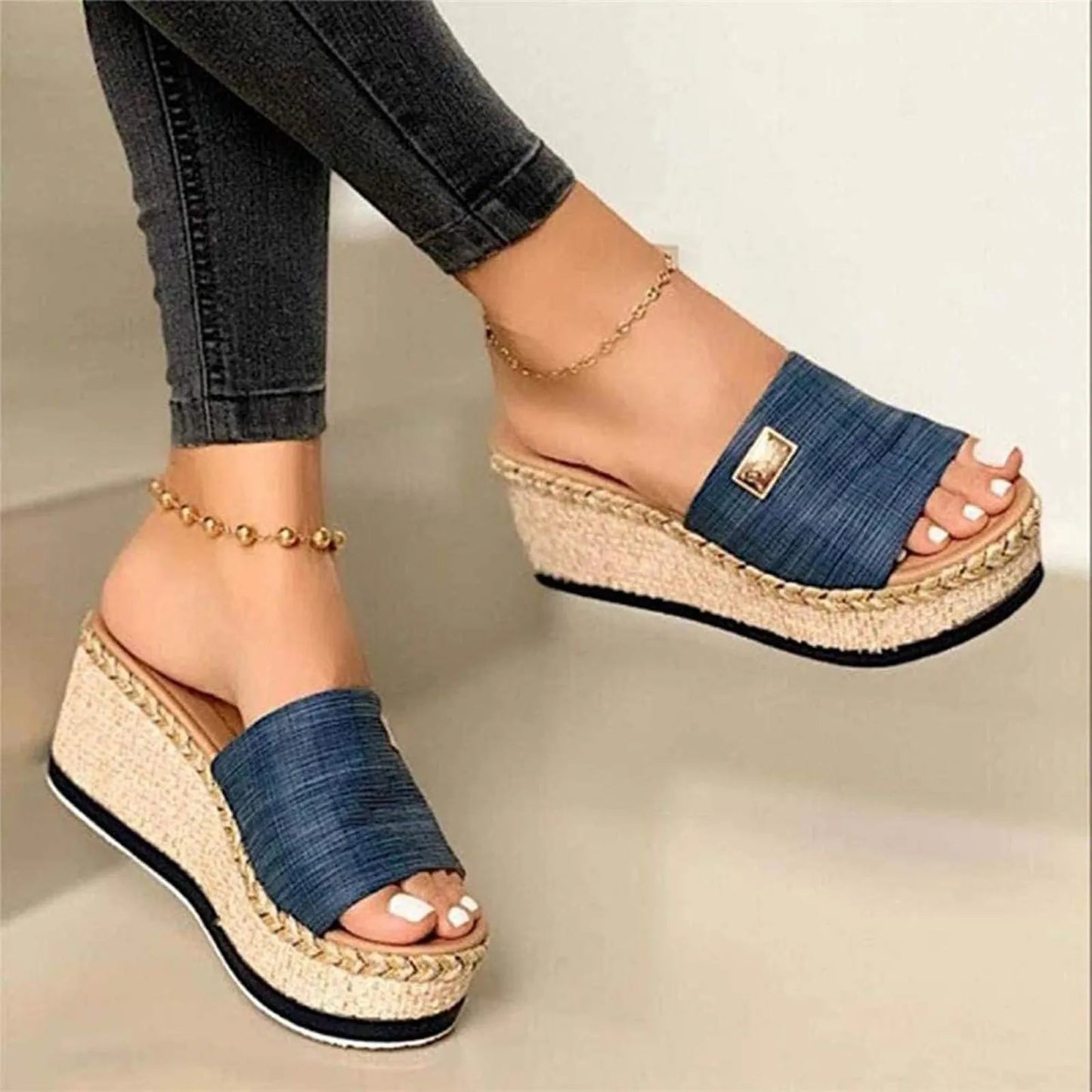 Sandals - Women'S Platform Sandals, Wedge Heel, Straps, Summer Beach Fashion Sapatos Femininos босоножки летние Sandalias