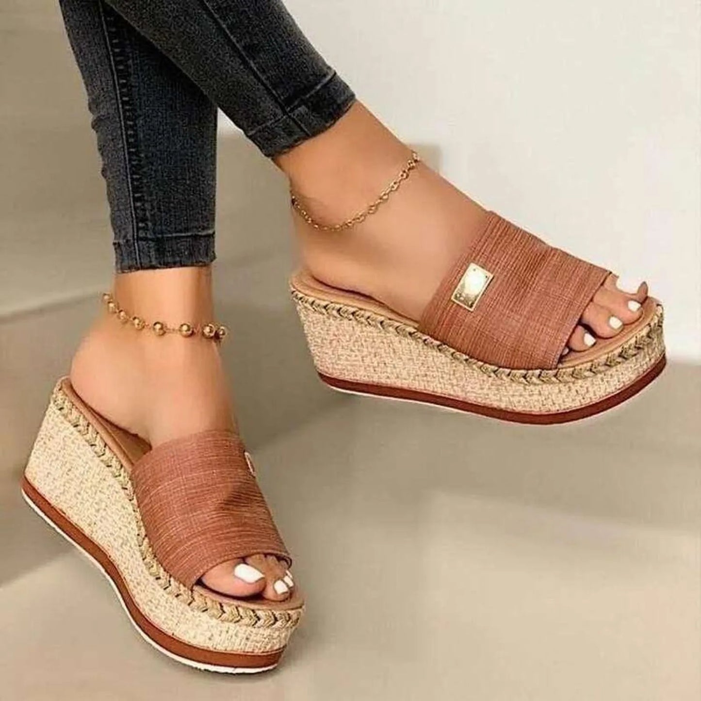 Sandals - Women'S Platform Sandals, Wedge Heel, Straps, Summer Beach Fashion Sapatos Femininos босоножки летние Sandalias