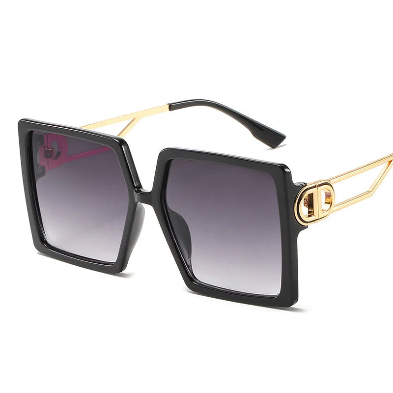 Trendy Oversized Square Sunglasses Women Fashion Classic D Shape Vintage Sun Glasses For Men Retro Shades Eyewear UV400