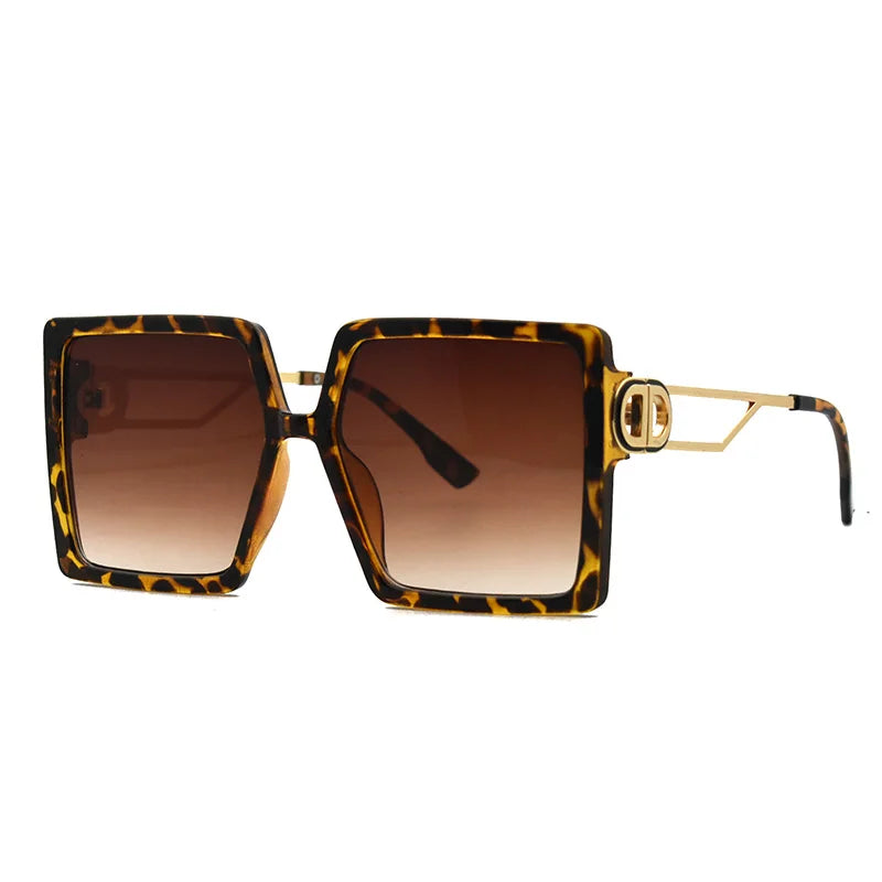 Trendy Oversized Square Sunglasses Women Fashion Classic D Shape Vintage Sun Glasses For Men Retro Shades Eyewear UV400