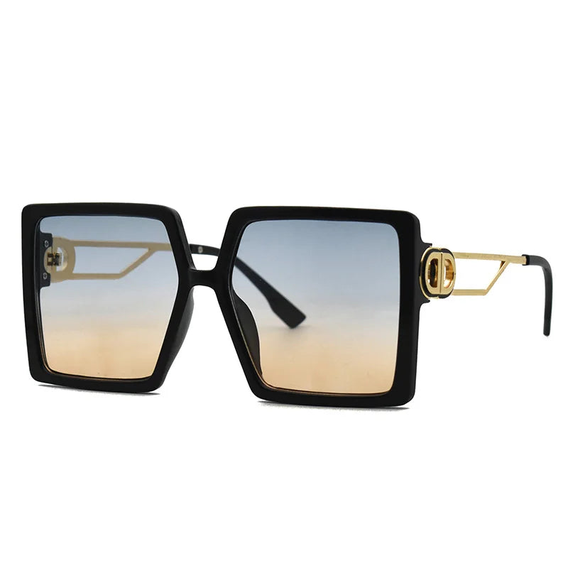Trendy Oversized Square Sunglasses Women Fashion Classic D Shape Vintage Sun Glasses For Men Retro Shades Eyewear UV400