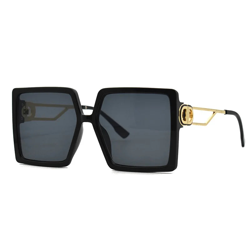 Trendy Oversized Square Sunglasses Women Fashion Classic D Shape Vintage Sun Glasses For Men Retro Shades Eyewear UV400