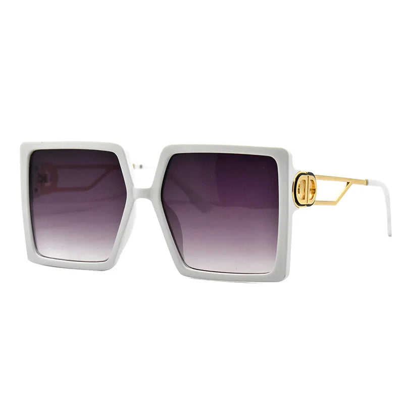 Trendy Oversized Square Sunglasses Women Fashion Classic D Shape Vintage Sun Glasses For Men Retro Shades Eyewear UV400