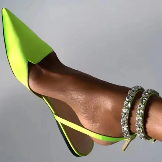 Sandals Women 2025 Summer New Fashion Solid Pointed Toe Flat Women's Sandals Sexy Party Wedding Luxury Shoes Ladies Zapatos